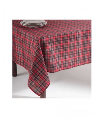 Christmas Plaid 72 Inch Tablecloth