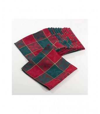 Christmas Holly Plaid Napkins-Pack Of 12