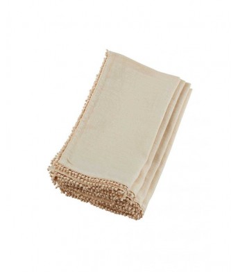 Fluffy Edge Linen Napkins-Pack Of 4