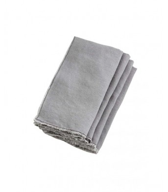 Stone Washed Linen Tassel Napkins-Pack Of 4