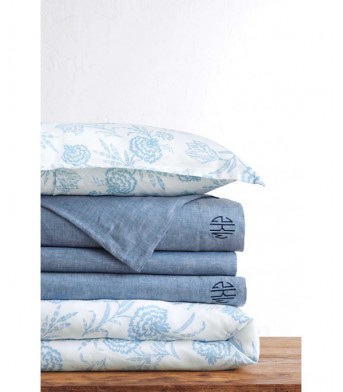 Washed Linen Printed Duvet Cover