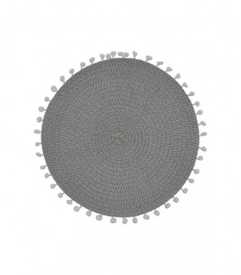 Fluffy Round Placemat-4 Pcs