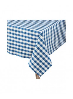 72X72 Golden Check Cotton Square Tablecloth