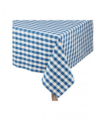 72X72 Golden Check Cotton Square Tablecloth