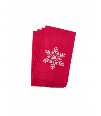 Christmas Snowflake Stitching Linen Towels-4 Pack