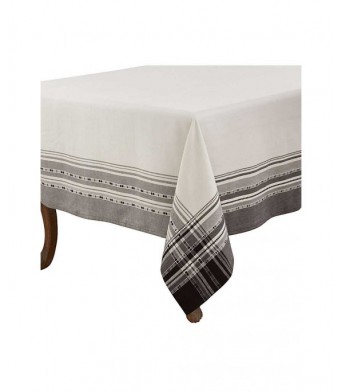 65X140 Lattice Border Pure Cotton Rectangular Tablecloth